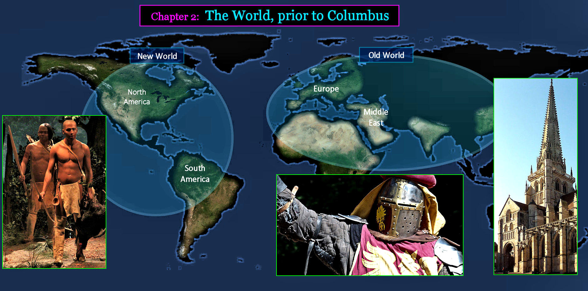 New World and Old World, 1600 AD